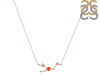 Taurus Zodiac Star Constellation Red Onyx & White Topaz Necklace ROX-RDN-492.