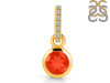 Red Onyx & White Topaz Pendant ROX-RDP-958-CZ-LOOP.
