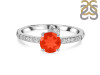 Red Onyx & White Topaz Ring ROX-RDR-2303.