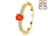 Red Onyx & White Topaz Ring ROX-RDR-2538.