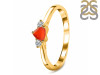 Red Onyx  & White Topaz Ring ROX-RDR-2543.