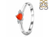 Red Onyx  & White Topaz Ring ROX-RDR-2543.