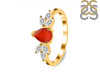 Red Onyx & White Topaz Ring ROX-RDR-2556.