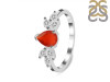 Red Onyx & White Topaz Ring ROX-RDR-2556.
