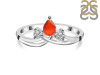 Red Onyx & White Topaz Ring ROX-RDR-2660.