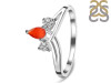 Red Onyx & White Topaz Ring ROX-RDR-2660.
