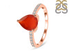 Red Onyx & White Topaz Ring ROX-RDR-2860.