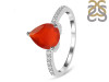 Red Onyx & White Topaz Ring ROX-RDR-2860.