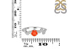 Red Onyx & White Topaz Ring ROX-RDR-2981.
