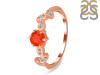 Red Onyx & White Topaz Ring ROX-RDR-2981.