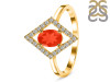 Red Onyx & White Topaz Ring ROX-RR-134.