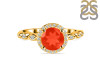 Red Onyx & White Topaz Ring ROX-RR-267.