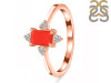 Red Onyx & White Topaz Ring ROX-RR-275.