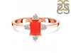Red Onyx & White Topaz Ring ROX-RR-275.