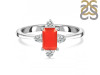 Red Onyx & White Topaz Ring ROX-RR-275.