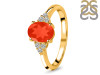 Red Onyx & White Topaz Ring ROX-RR-364.