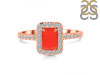 Red Onyx & White Topaz Ring ROX-RR-432.