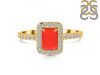 Red Onyx & White Topaz Ring ROX-RR-432.