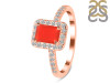 Red Onyx & White Topaz Ring ROX-RR-432.