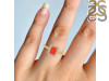 Red Onyx & White Topaz Ring ROX-RR-432.