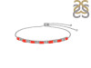Red Onyx & White Topaz Bracelet ROX-RDB-133.
