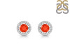 Red Onyx & White Topaz Stud Earring ROX-RDE-985.
