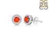 Red Onyx & White Topaz Stud Earring ROX-RDE-985.