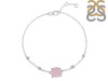 Rose Quartz Raw Crystal & White Topaz Bracelet RSQ-RCYB-2