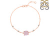 Rose Quartz Raw Crystal & White Topaz Bracelet RSQ-RCYB-2