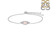 Rose Quartz & White Topaz Bracelet RSQ-RDB-140.