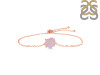 Rose Quartz Raw Crystal Bracelet With Adjustable Camera Lock RSQ-RB-200-CAMERA-LOCK.