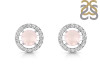 Rose Quartz & White Topaz Stud Earring RSQ-RDE-1003.
