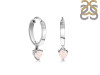 Rose Quartz Heart Hoop Earring RSQ-RDE-1231.