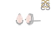 Rose Quartz & White Topaz Stud Earring RSQ-RDE-1262.