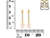Rose Quartz & White Topaz Hoop Earring RSQ-RDE-1469.