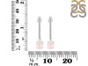 Rose Quartz & White Topaz Hoop Earring RSQ-RDE-1469.