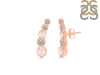 Rose Quartz & White Topaz Stud Earring RSQ-RDE-1472.