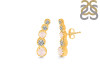 Rose Quartz & White Topaz Stud Earring RSQ-RDE-1472.