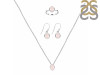  Rose Quartz Jewelry Set RSQ-RDN-455-RDE-547-RDR-248.