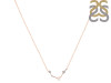 Aries Zodiac Star Constellation Rose Quartz & White Topaz Necklace RSQ-RDN-488.