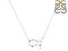 Gemini Zodiac Star Constellation Rose Quartz & White Topaz Necklace RSQ-RDN-490.