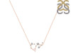 Scorpio Zodiac Star Constellation Rose Quartz & White Topaz Necklace RSQ-RDN-495.