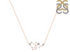 Sagittarius Zodiac Star Constellation Rose Quartz & White Topaz Necklace RSQ-RDN-496.