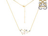 Sagittarius Zodiac Star Constellation Rose Quartz & White Topaz Necklace RSQ-RDN-496.