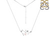 Sagittarius Zodiac Star Constellation Rose Quartz & White Topaz Necklace RSQ-RDN-496.