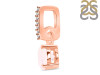 Rose Quartz & White Topaz Pendant RSQ-RDP-549-CZ-LOOP.