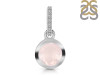 Rose Quartz & White Topaz Pendant RSQ-RDP-742-CZ-LOOP.