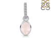 Rose Quartz & White Topaz Pendant RSQ-RDP-780-CZ-LOOP.