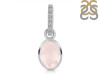 Rose Quartz & White Topaz Pendant RSQ-RDP-792-CZ-LOOP.