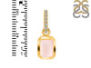 Rose Quartz & White Topaz Pendant RSQ-RDP-954-CZ-LOOP.
